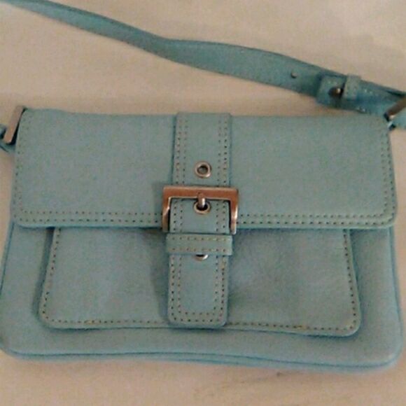 Talbots Leather  Turquoise Mini Bag - Picture 9 of 9